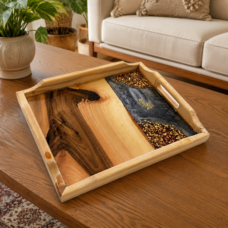 سینی سرو چوبی مدل مدرن